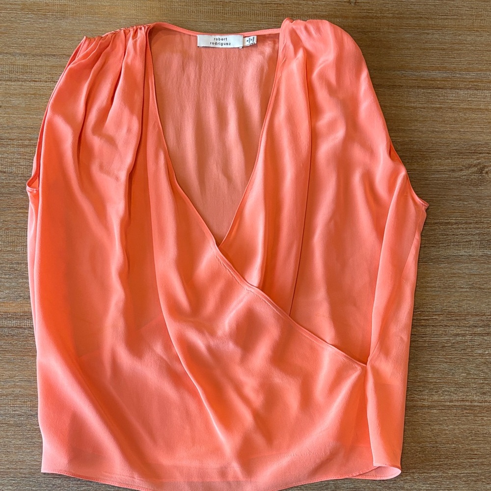 Robert Rodriguez Coral Draped Blouse